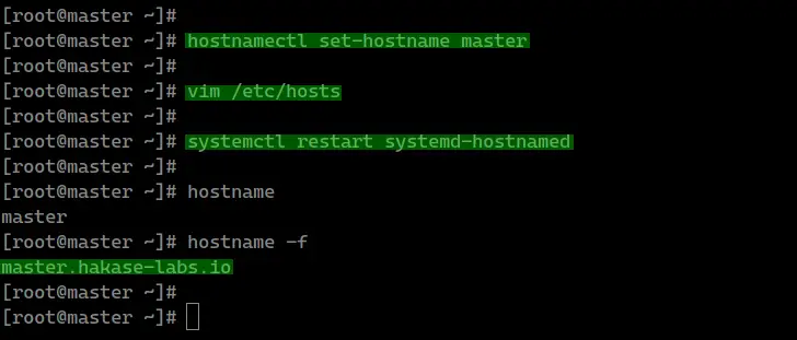 Set the server hostname