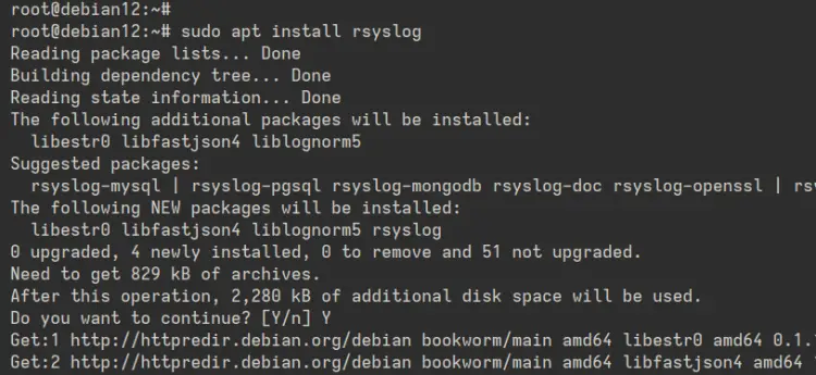 install rsyslog