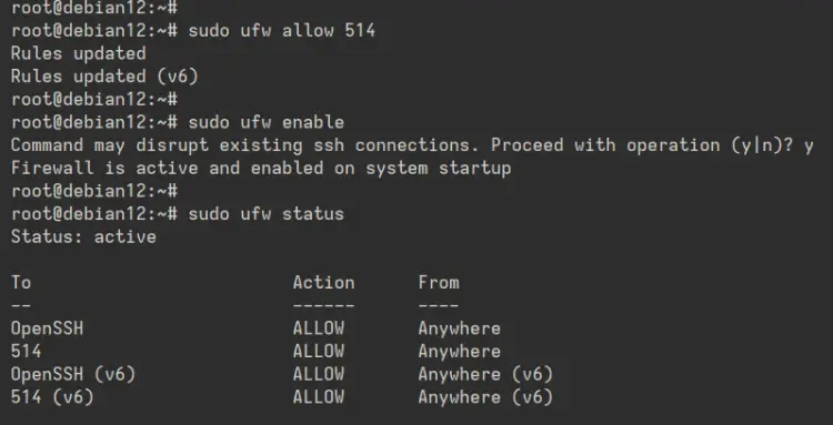 setup ufw