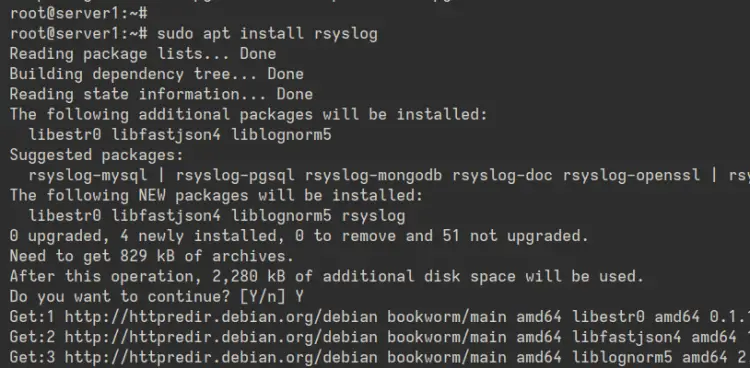 install rsyslog client