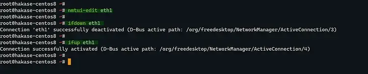 Activate eth1 network interface