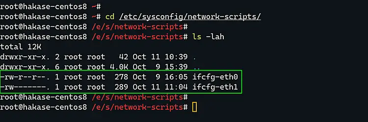 CentOS 8 Networking scripts