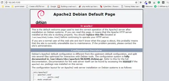 Apache default page