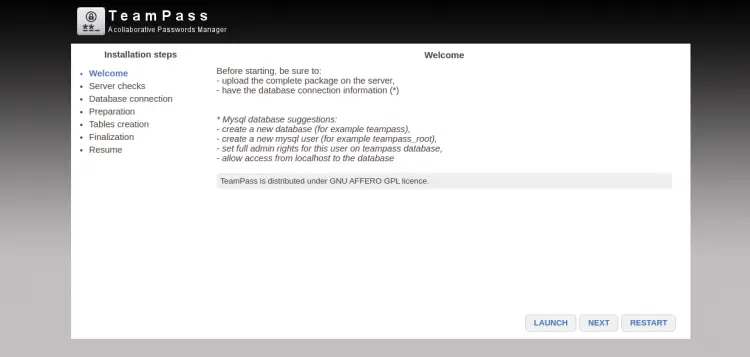 TeamPass installer