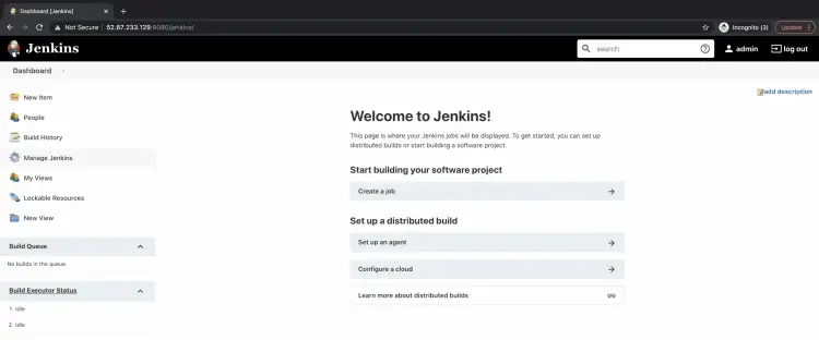 Back to Jenkins dashboard