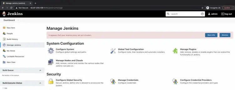 Back to manage Jenkins