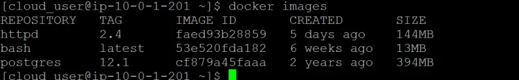 docker images