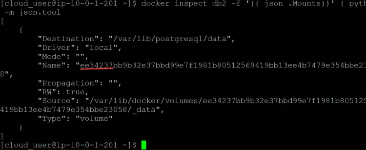 get more information about the db2 container