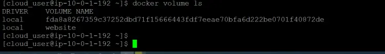 List the volumes and you can see that the db2 volume is now gone.