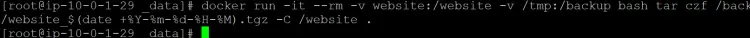 run one more container using the website column