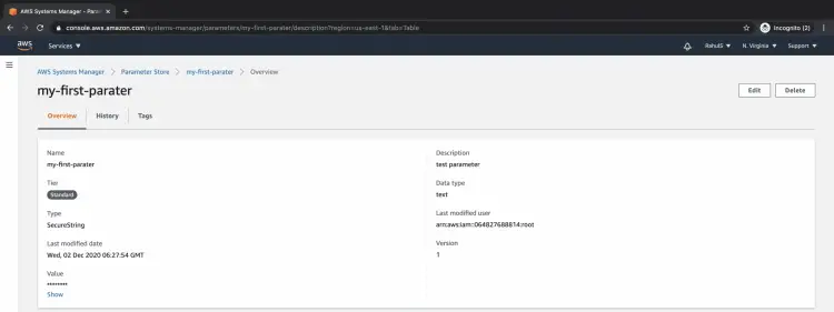 Parameter Store - Check its details