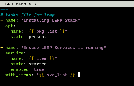 install lemp tasks