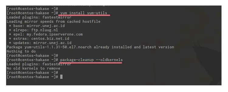 Securely remove old Kernel on CentOS