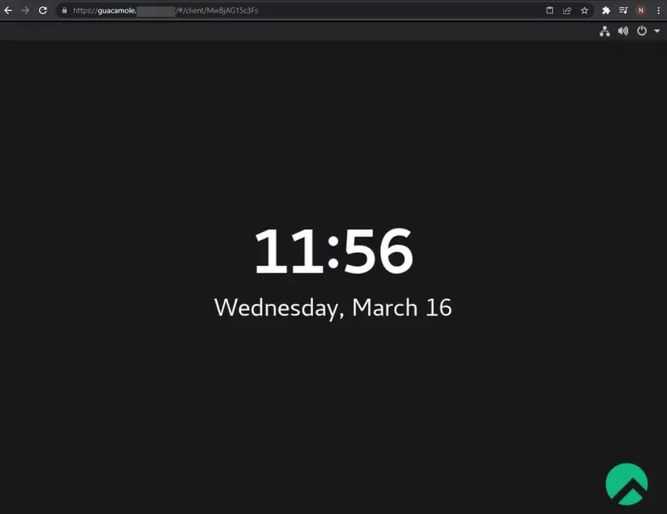 Guacamole VNC Desktop Lockscreen