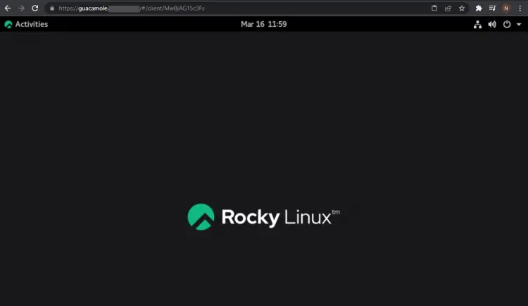 Guacamole VNC Rocky Linux Desktop
