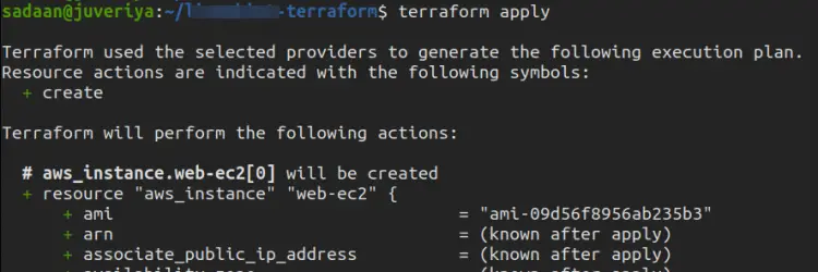 Count parameter example with identical EC2 instance.