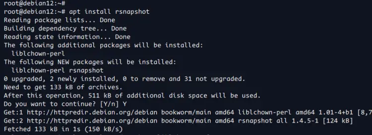 install rsnapshot