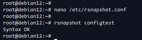 check rsnapshot configuration