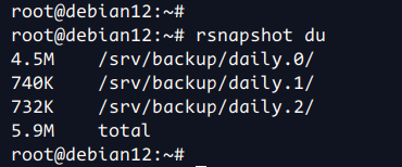 rsnapshot du