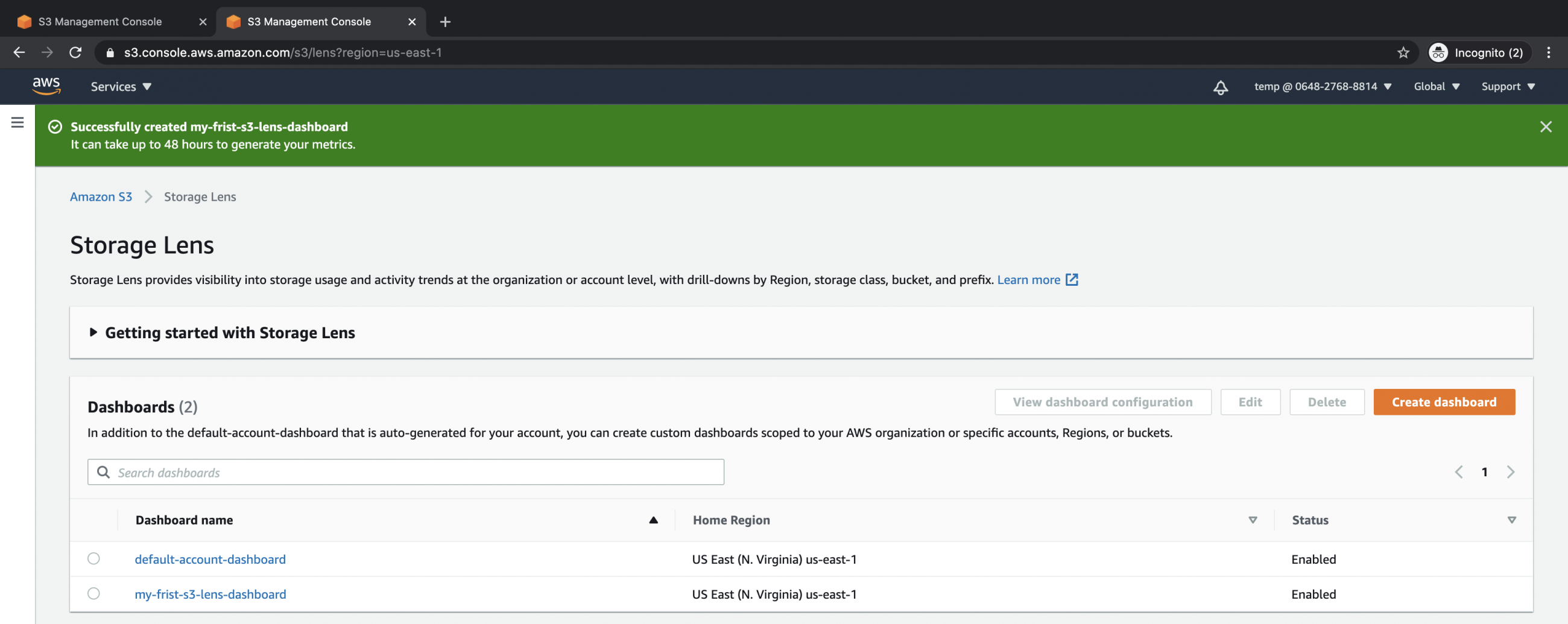 How to use S3 Storage Lens to view storage usage and activity metrics