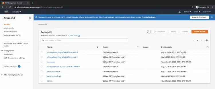 S3 Dashboard
