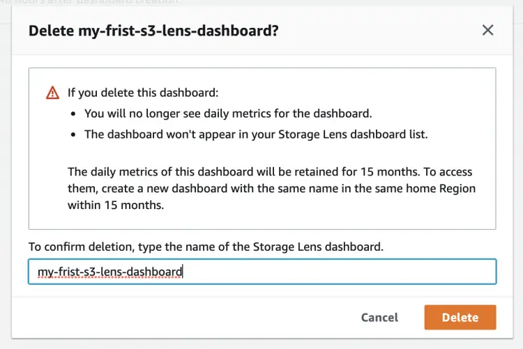 Confirm the deletion