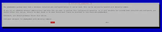 Use dbconfig-common to configure phpMyAdmin
