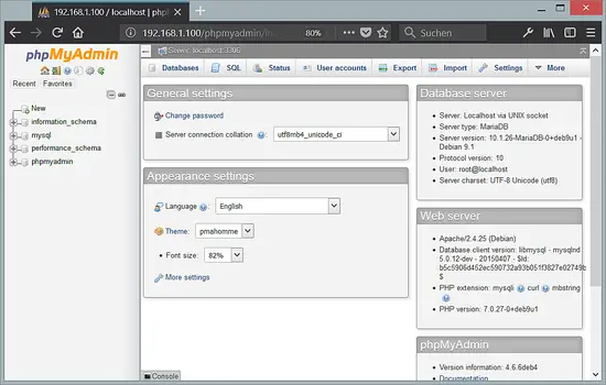 PHPMyAdmin on Debian 9