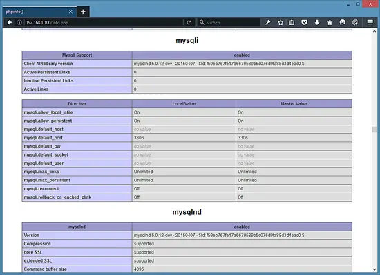 PHP with MySQL / MariaDB support.