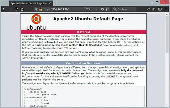 Apache with SSL enabled