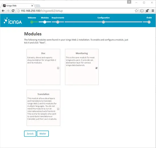 Installing Icinga 2 and Icingaweb 2 - Step 2