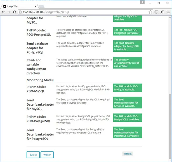 Installing Icinga 2 and Icingaweb 2 - Step 4