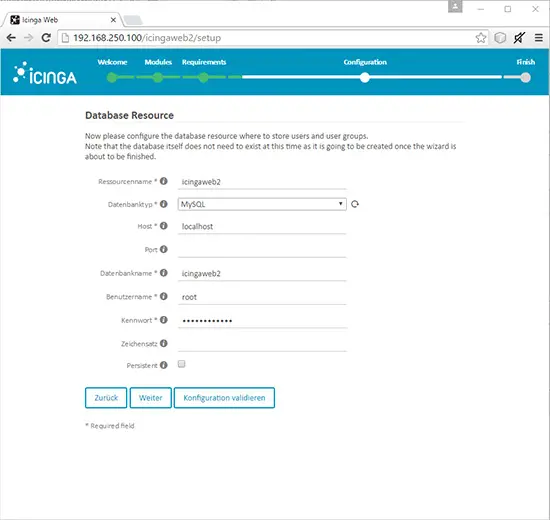 Installing Icinga 2 and Icingaweb 2 - Step 7