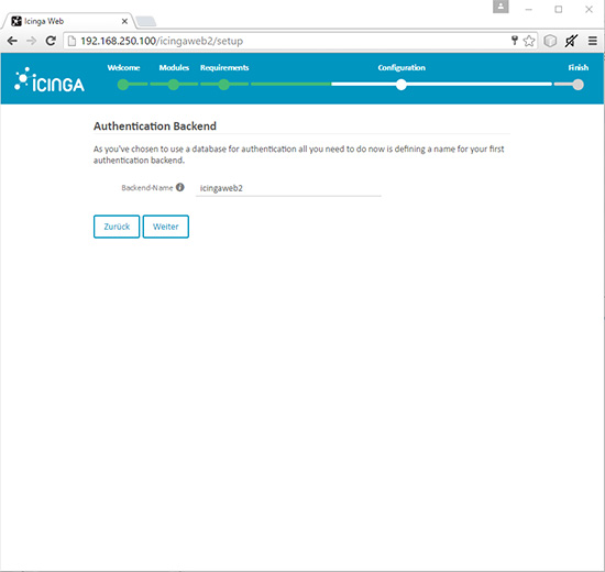 Installing Icinga 2 and Icingaweb 2 - Step 10