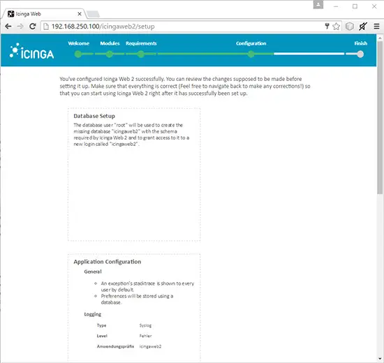 Installing Icinga 2 and Icingaweb 2 - Step 13