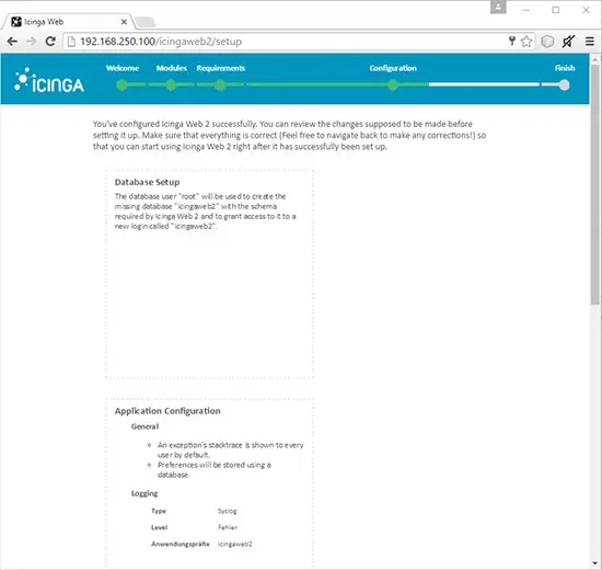 Installing Icinga 2 and Icingaweb 2 - Step 14