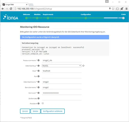 Installing Icinga 2 and Icingaweb 2 - Step 18