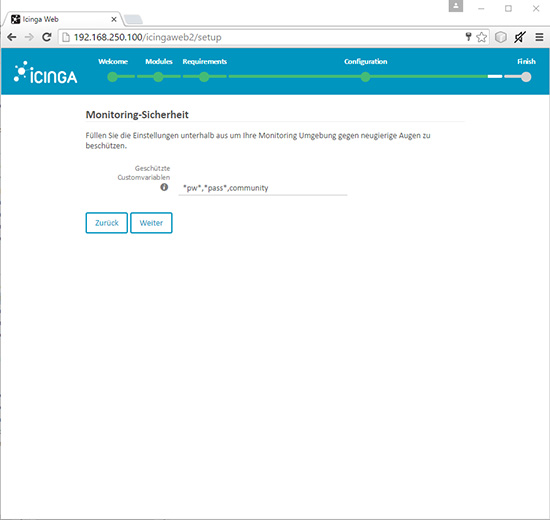Installing Icinga 2 and Icingaweb 2 - Step 20