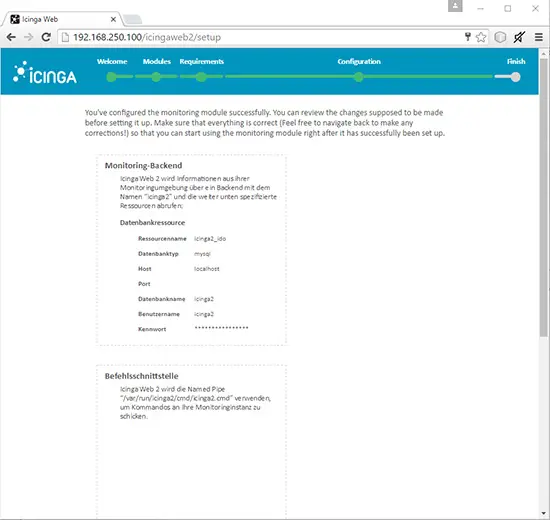 Installing Icinga 2 and Icingaweb 2 - Step 21
