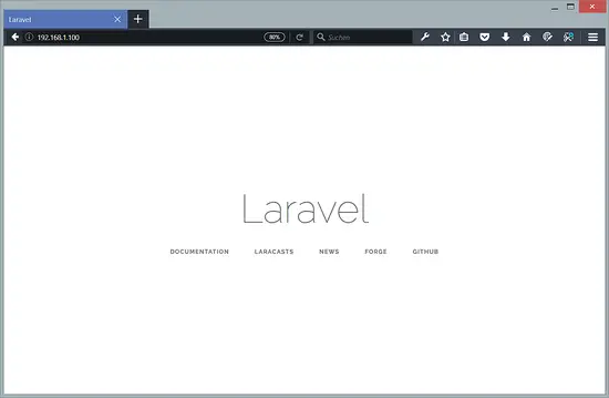 Laravel PHP Framework installed