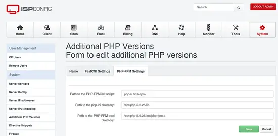 PHP-FPM settings