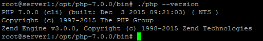 The PHP 7 final version on Debian 8.