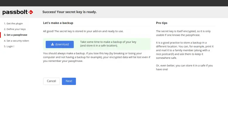 Create backup