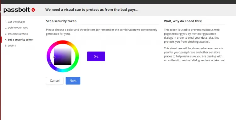 Set security token