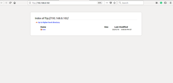 Access server by FTP