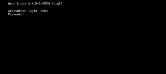 Arch Linux installed successfully 