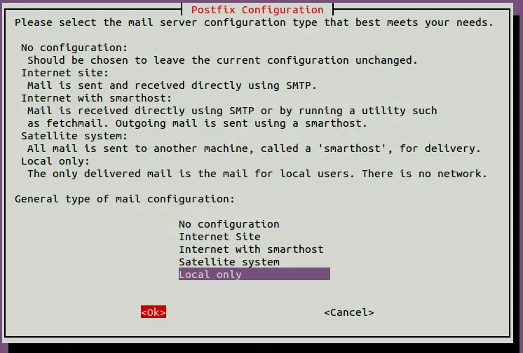 Postfix configuration