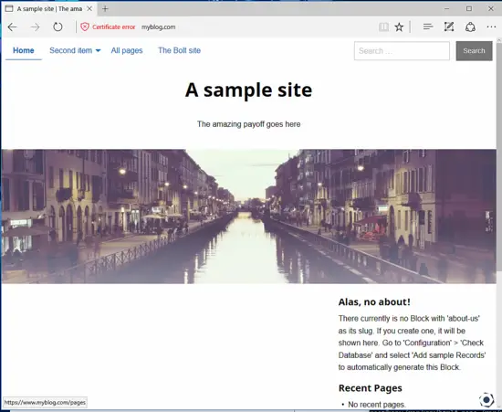 Bolt CMS sample site