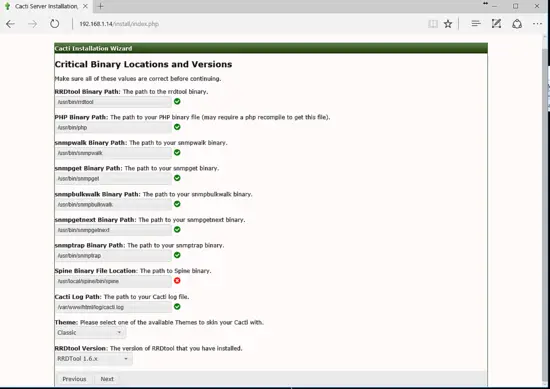 Binary locations and versions