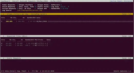 Apache GoAccess Log Analyzer